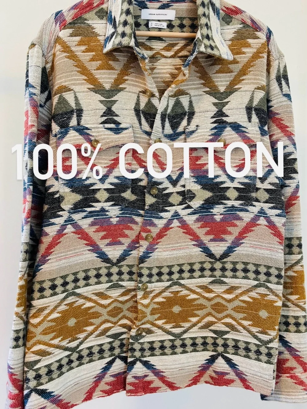 Urban Outfitters Aztec Western Shacket | 100% Cotton | Unisex
